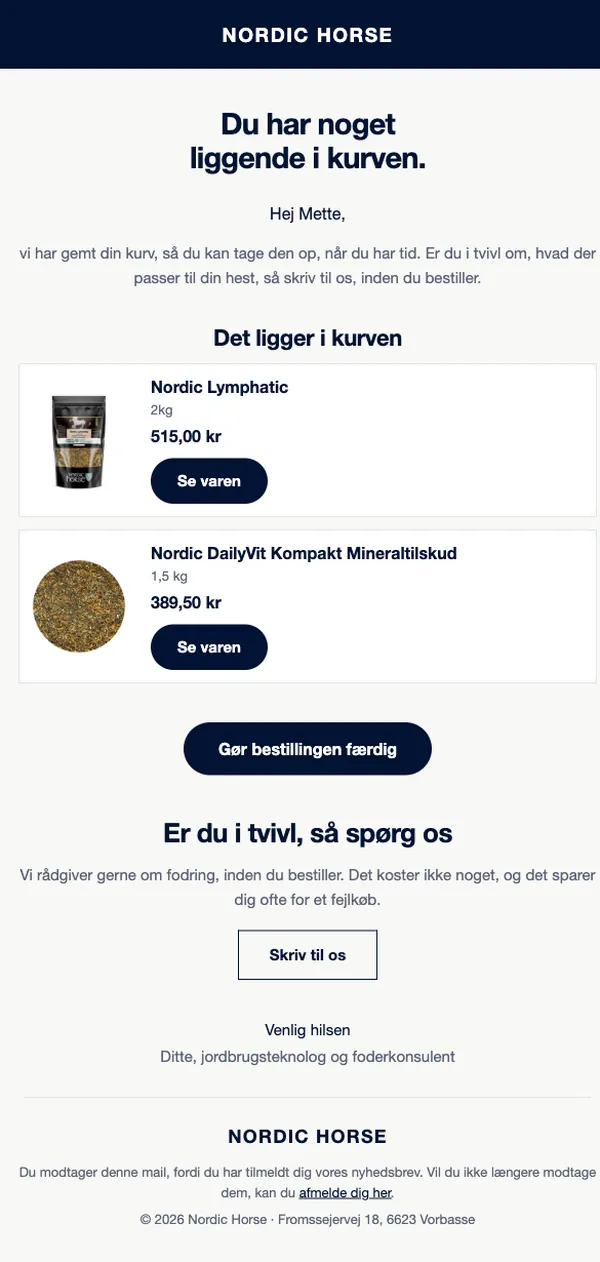 Flow · Forladt kurv
