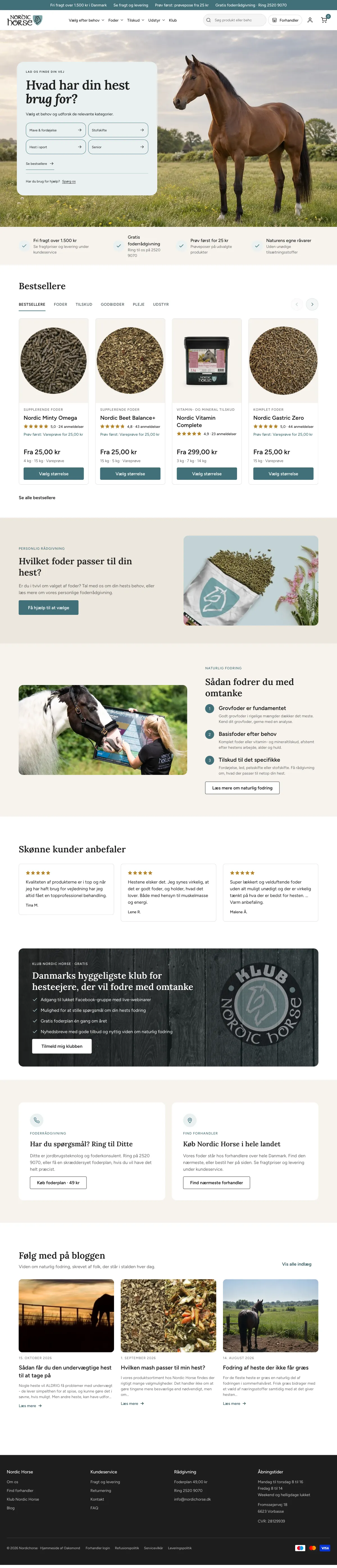 nordichorse.dk · Forside